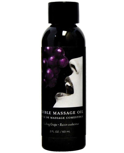 Earthly Body Edible Massage Oil Gushing Grape 2Oz
