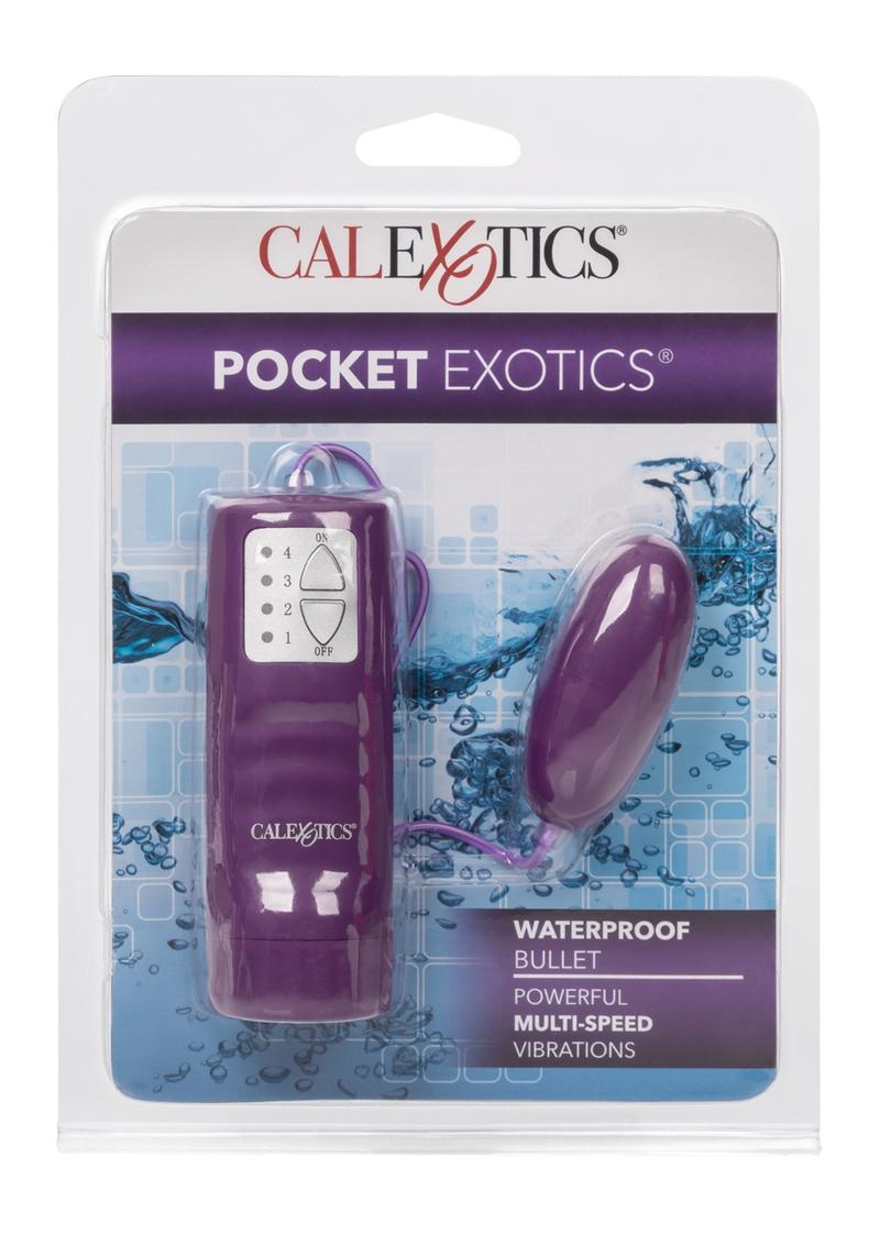Waterproof Pocket Exotics Velvet Cote Bullet Multispeed 2.2 Inch Purple