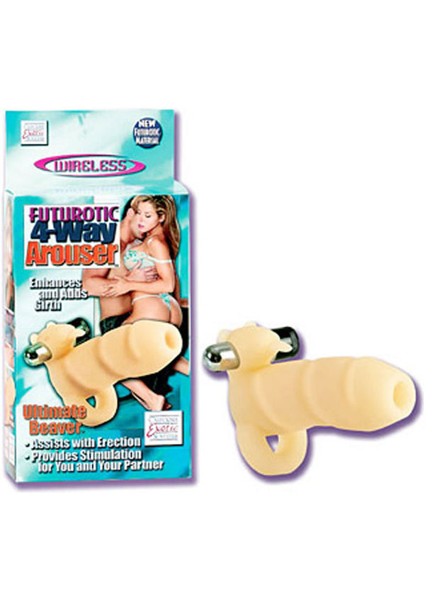 Futurotic 4 Way Arouser Penis Enhancer With Cock Ring and Bullet - Vanilla