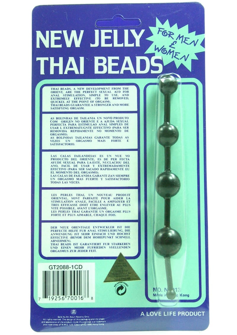 New Jelly Thai Beads Black