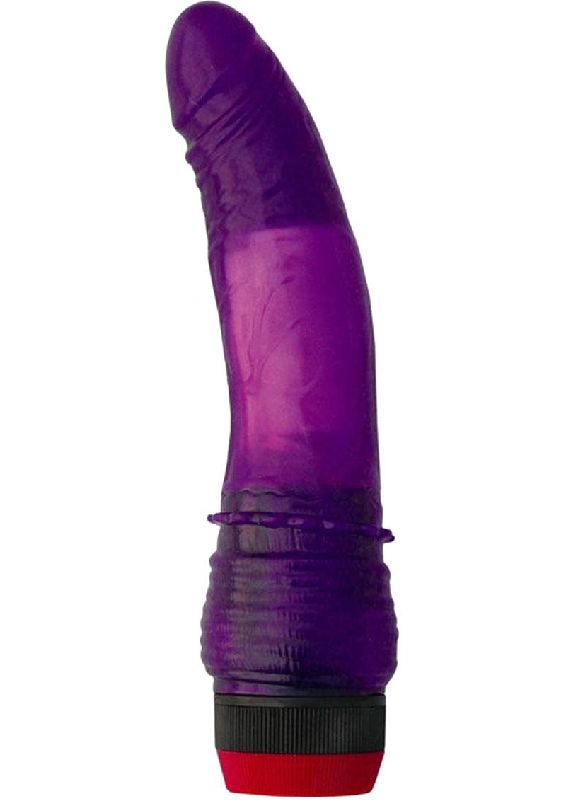 Jelly Caribbean Number 4 G-Spot Realistic Vibrator Purple 6.5 Inch
