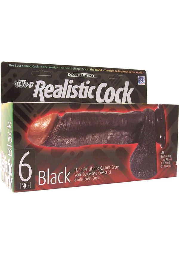 The Realistic Cock Dildo 6in - Chocolate