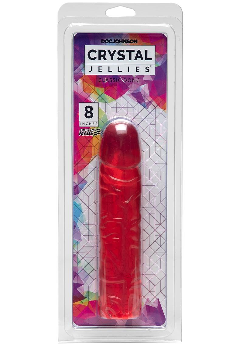 Crystal Jellies Classic Dildo 8in - Pink