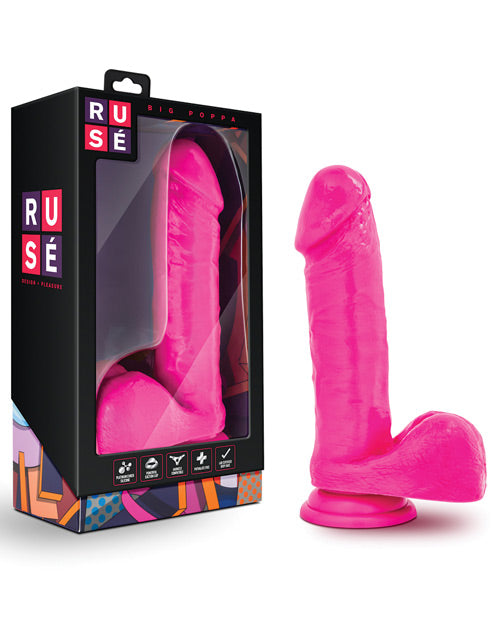 Blush Ruse 7.75" Big Poppa - Hot Pink