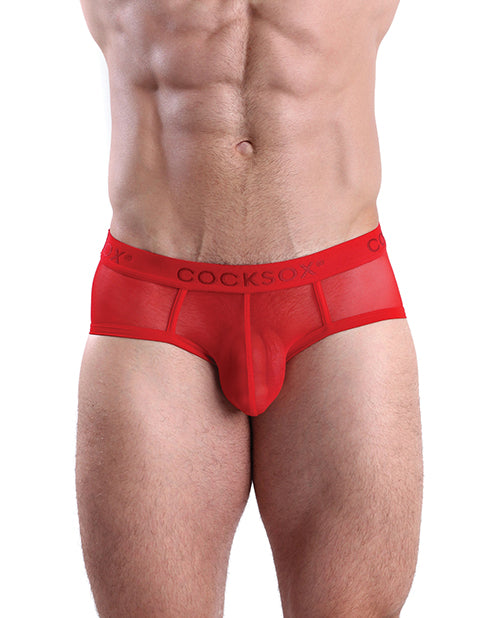 Cocksox Mesh Contour Pouch Sports Brief Fiery Red LG