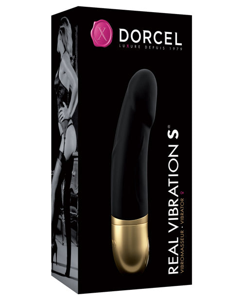 Dorcel Real Vibration S 6" Vibrator - Black/Gold