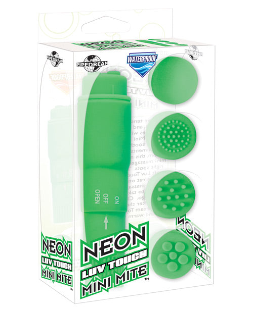 Neon Luv Touch Mini Mite Waterproof w/4 Interchangeable Heads - Green