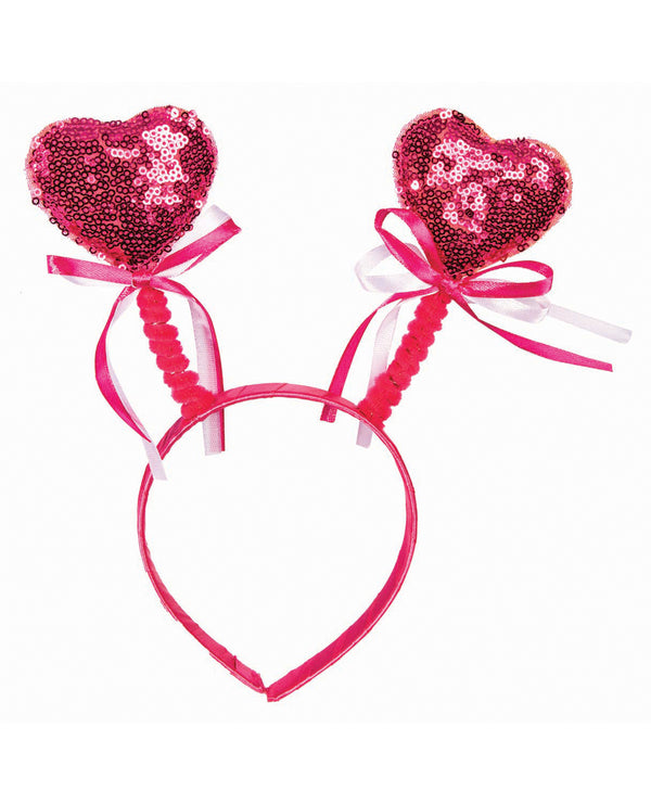 Valentines Day Heart Boppers w/Ribbon - Pink