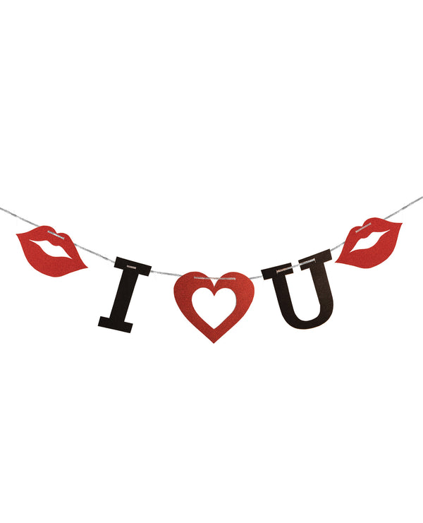 I Heart You w/Lips V-Day Banner