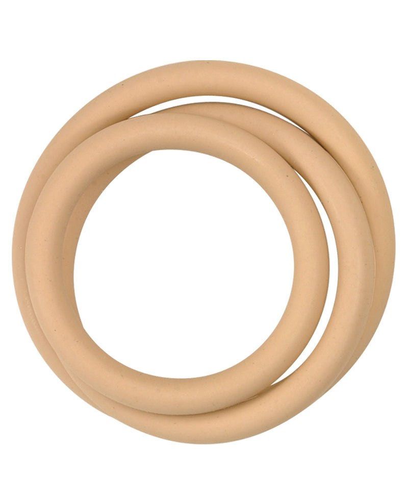M2M Nitrile Cock Ring - Pack of 3 Nude
