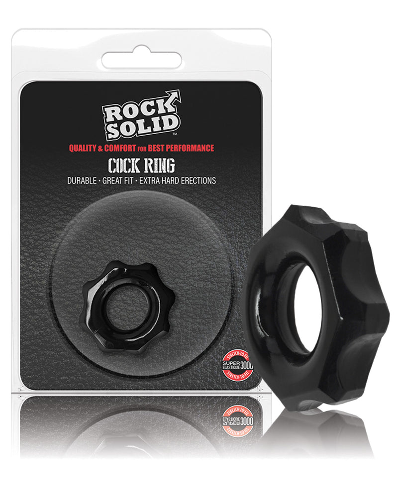 Rock Solid Gear Cockring - Black