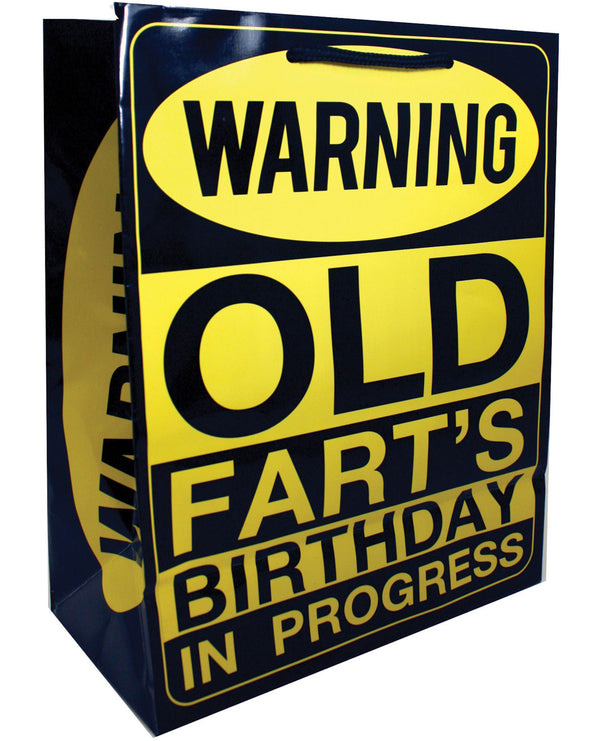 Warning Old Fart's Birthday in Progress Gift Bag