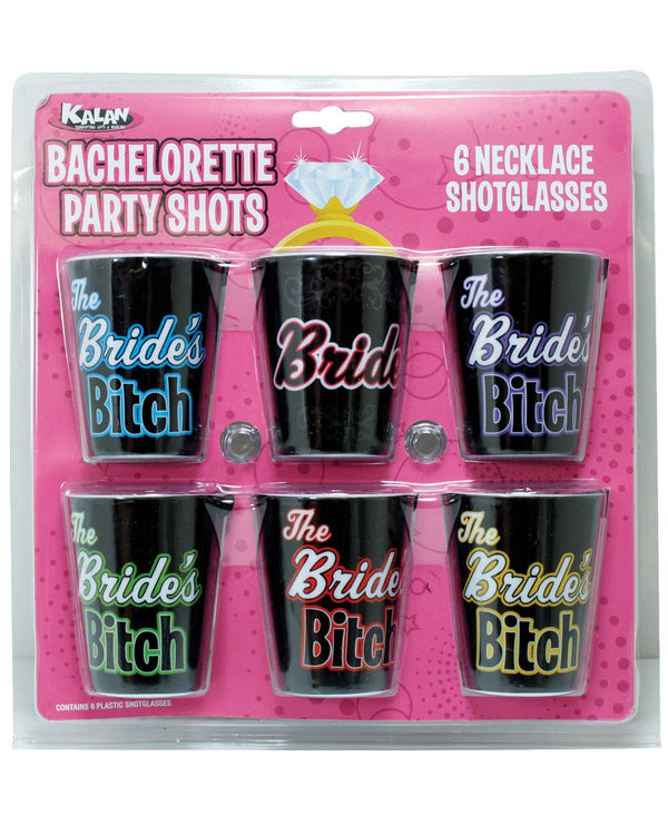 Bachelorette Party Shots The Bride's Bitches - Pack of 6