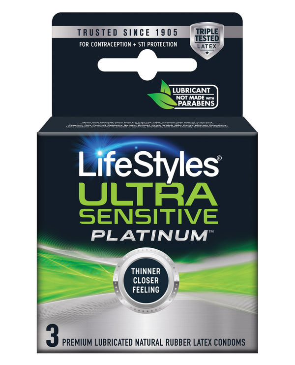 Lifestyles Ultra Sensitive Platinum - Pack of 3