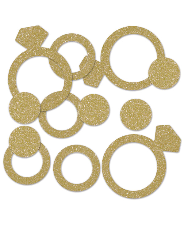 Diamond Ring Deluxe Sparkle Confetti - Gold