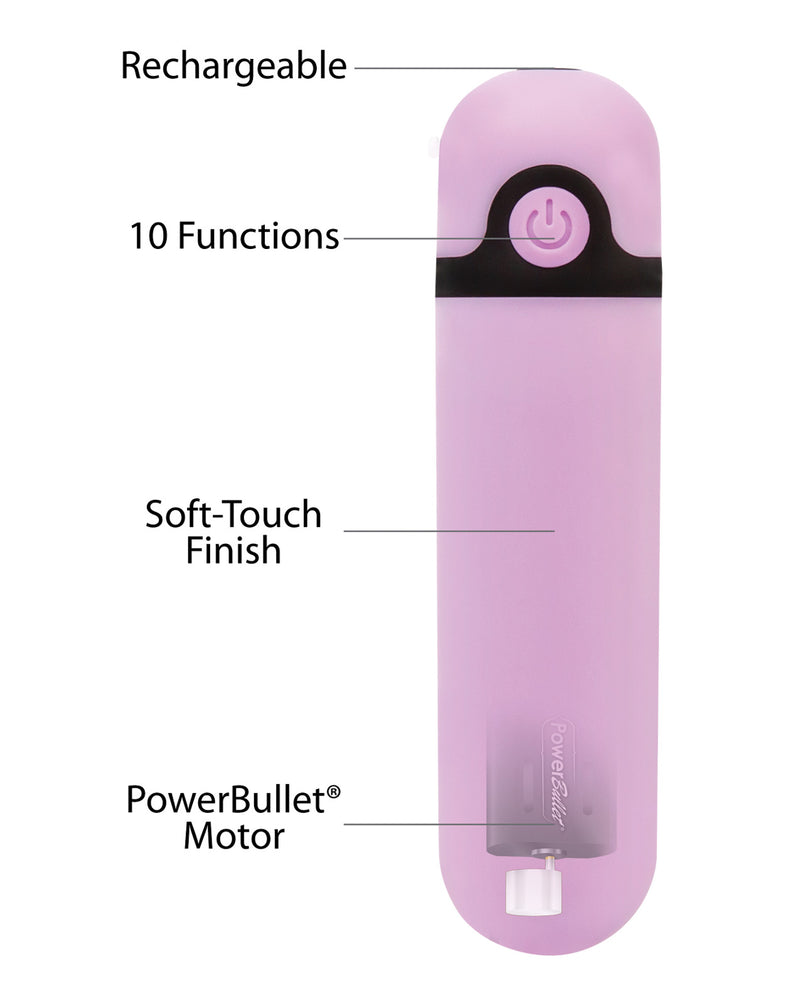 Simple & True Rechargeable Vibrating Bullet - Purple