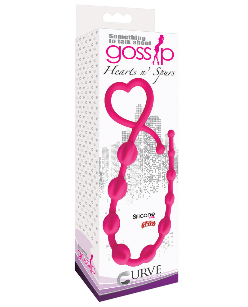 Curve Novelties Gossip Hearts & Spurs Anal Beads - Magenta