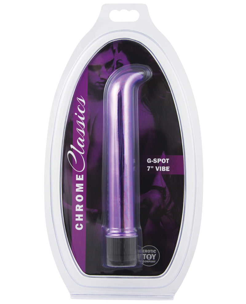 Erotic Toy Company Chrome Classics 7" G Spot Vibe - Purple