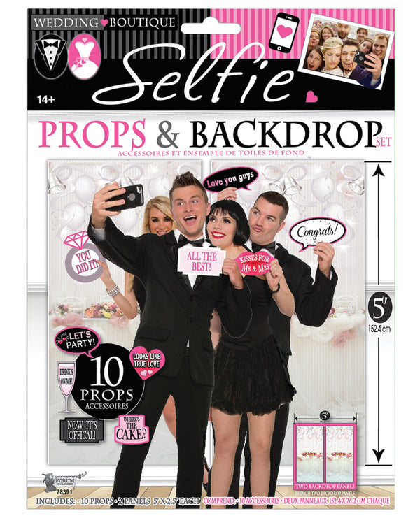 Bridal Boutique Selfie Props & Backdrop
