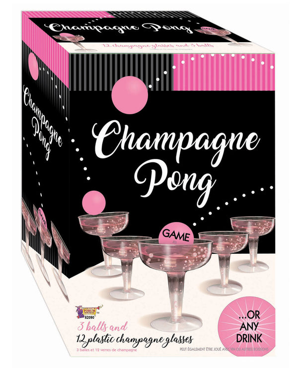 Champagne Pong - 12 Champagne Glasses & 3 Balls