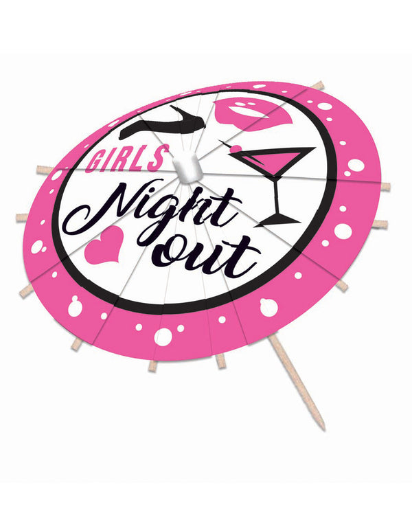 Girls Night Out Drink Umbrella - Pack of 12