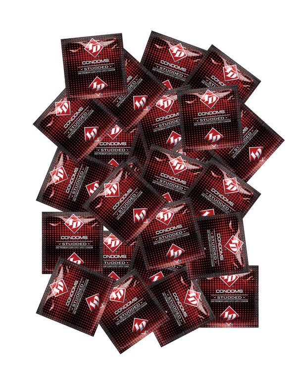ID Studded Condoms - Case of 1000