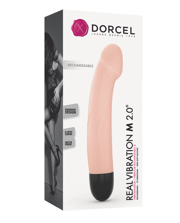 Dorcel Real Vibration M 8.5" Rechargeable Vibrator - Flesh