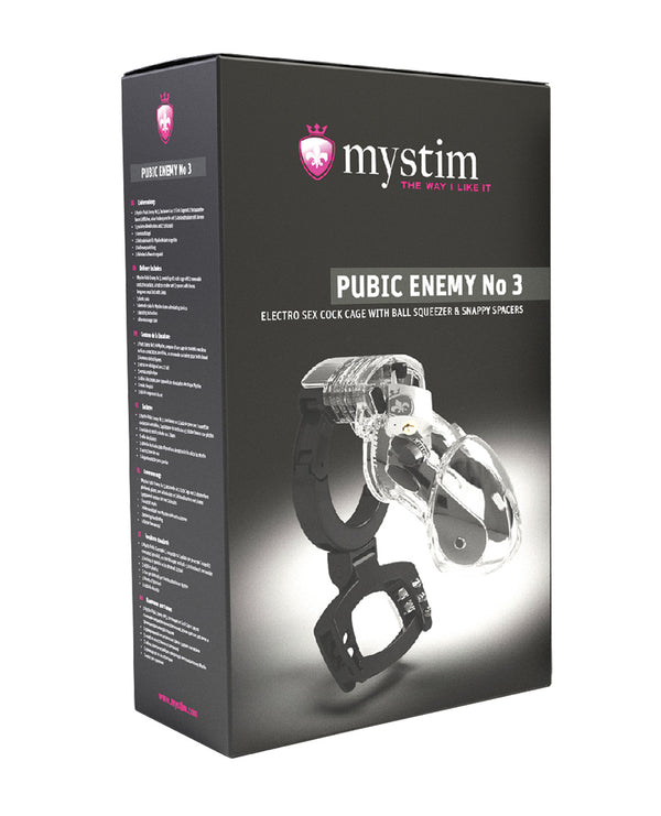Mystim Pubic Enemy No. 3 Cock Cage - Clear