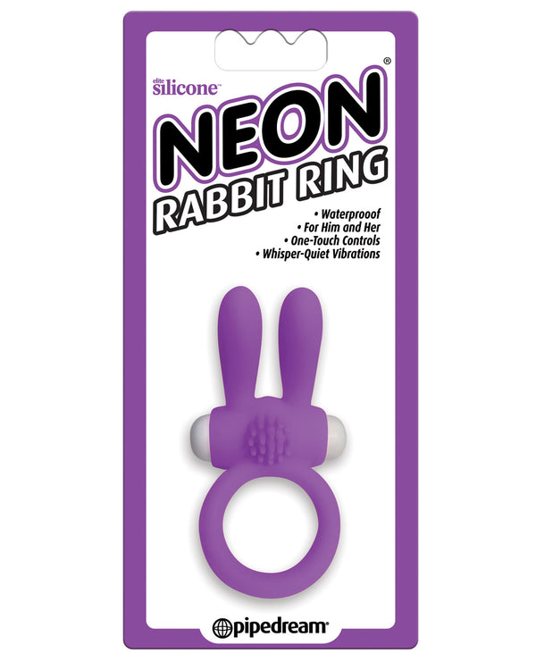 Neon Luv Touch Rabbit Ring - Purple