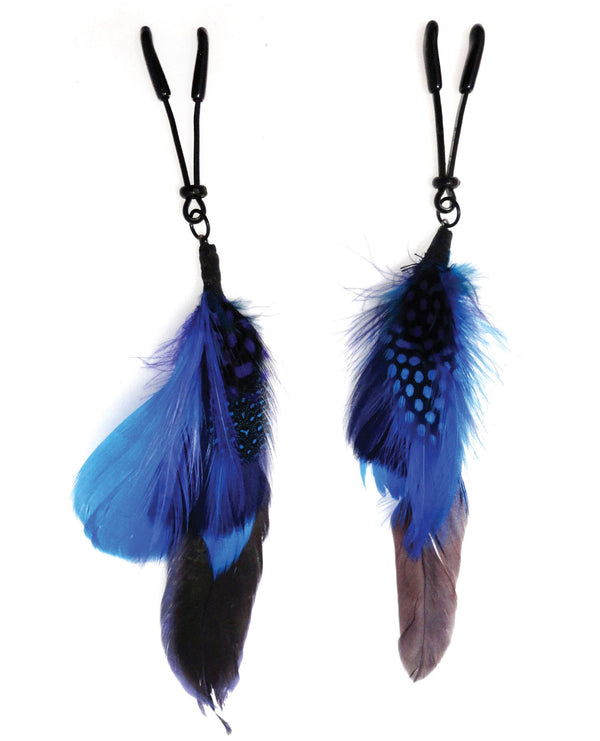 Bijoux de Nip Colored Feather w/Black Wide Tweezer Clamp