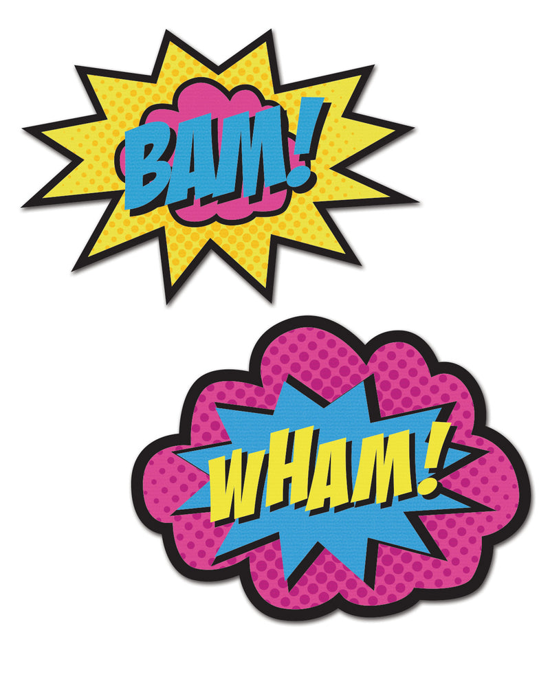Peekaboos Wham/Bam Superhero Pasties - 2 Pair
