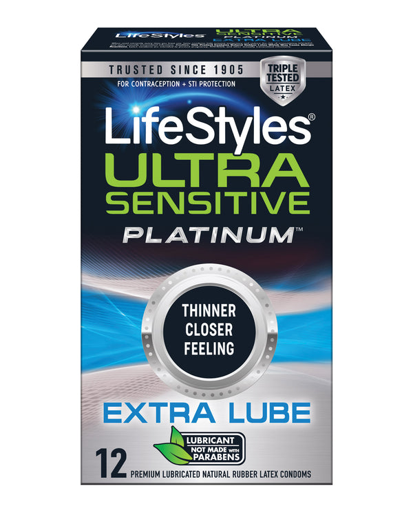 Ultra Sensitive Platinum Extra Lube - Pack of 12