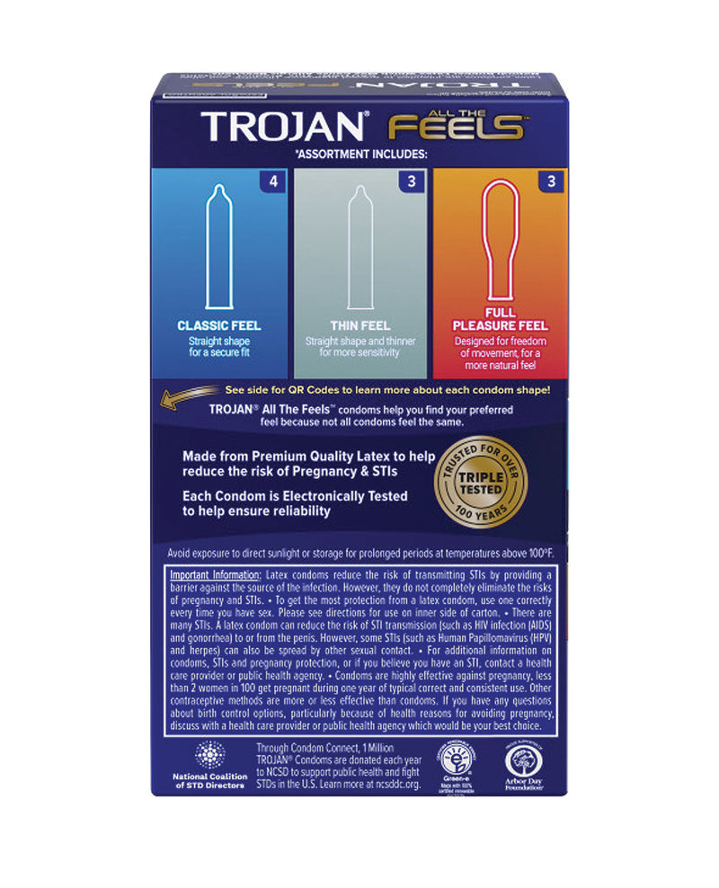 Trojan All the Feels Condoms - Pack of 10