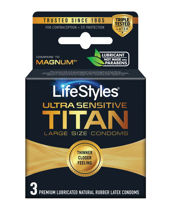 Lifestyles Ultra Sensitive Titan - Pack of 3