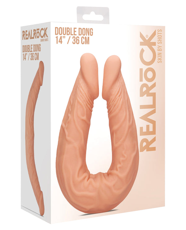 Shots RealRock 14" Double Dong - Flesh
