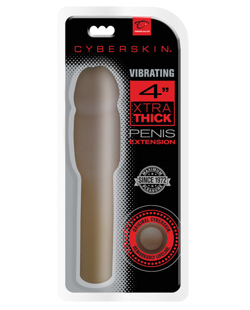 CyberSkin XtraThick Vibrating Transformer 4" Extension - Dark