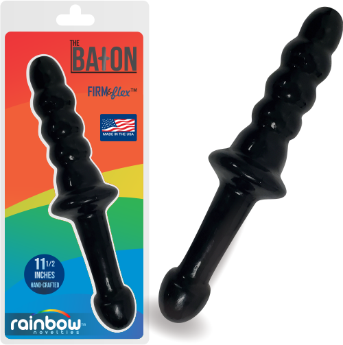 The Baton 11.5" Handcrafted Double Ended Dildo - rainbow-novelties