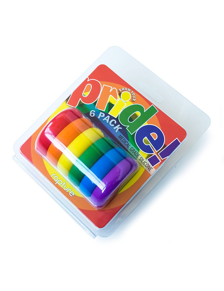 Pride Cockring 6 Pack - rainbow-novelties