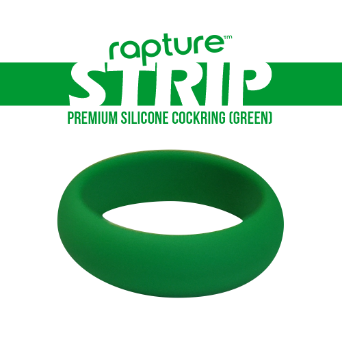 Strip Premium Silicone Cockring (Green) - rainbow-novelties